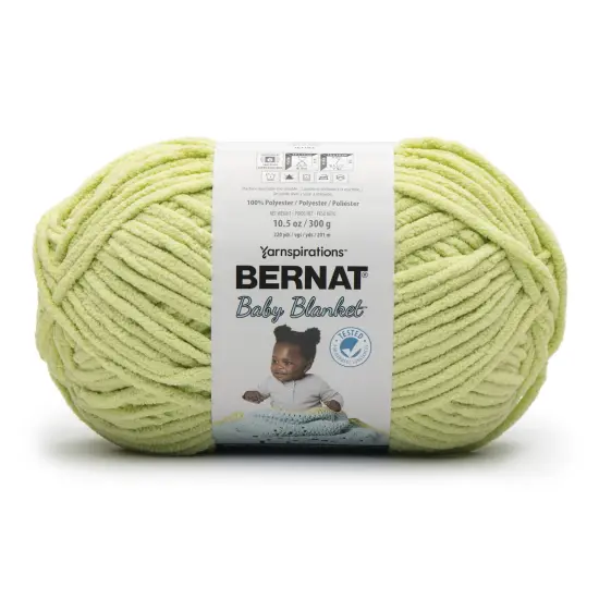 Bernat Baby Blanket Big Ball Yarn 24 Pack-Lemon Lime {1}