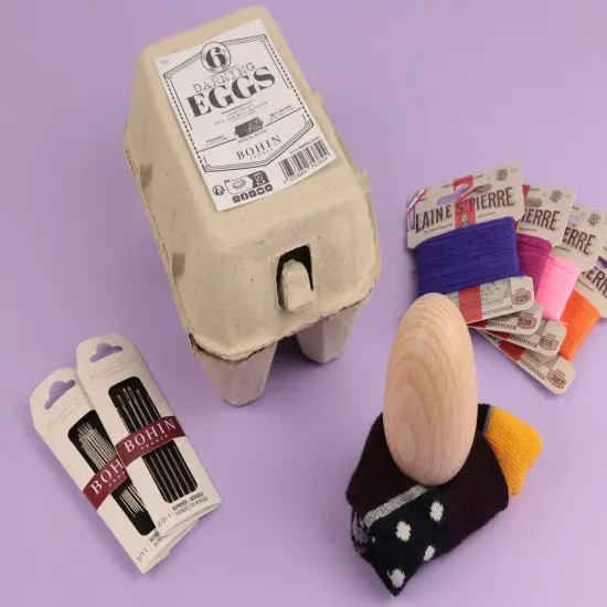 Bohin Limited Edition Darning Egg Set 6/pkg-Beechwood {3}