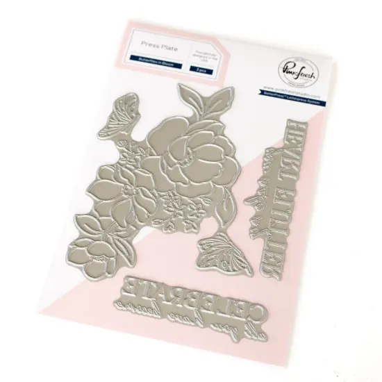 Pinkfresh Studio Press Plate-Butterflies in Bloom {1}