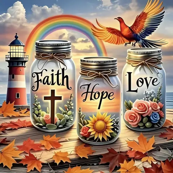 Wishing Bottle Diamond Painting Kits - 13.7x13.7 Inch {1}