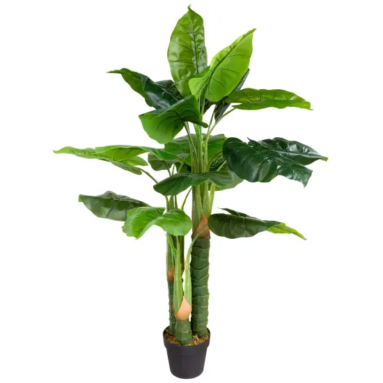 Northlight Potted Wide Taro Leaf Artificial Greenery Floor Plant - 47" {3}