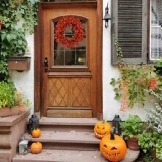 4-Pack 22" Orange Hawthorn Berry Wreath - Lifelike Berries, Indoor/Outdoor Use, Front Door Decor - Autumn & Fall Holiday D&eacute;cor - 2024 Christmas Collection, Floral Home by Artificial Flowers {3}