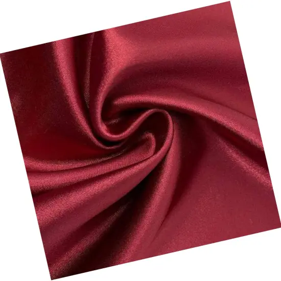 Burgundy Satin Charmeuse Stretch Bridal Satin Fabric for Wedding {4}