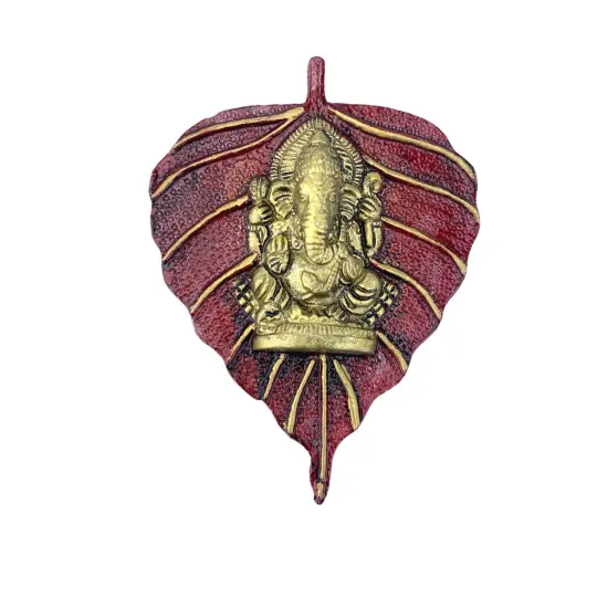 Leaf Ganesha Return Gift, Diwali Navrathri Decoration, Ganesh Wall Decor,housewarming Gift,indian Wedding, Pooja Puja Favor, Idol Statues, Feng Shui {1}