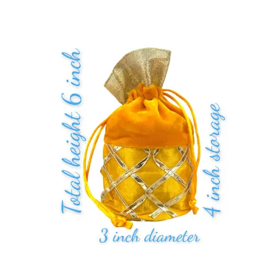 Indian Potli Women Velvet Hand Bags,wedding Return Gifts, Eid Gifts, Pooja Favors, Housewarming Baby Shower , Nikah Favor {3}