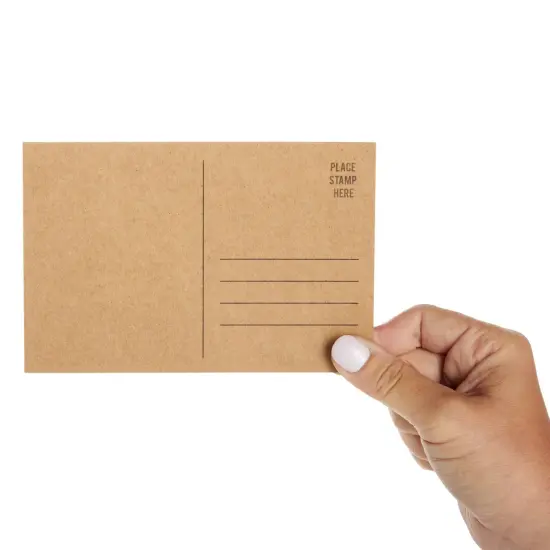 100 Pack Bulk Kraft Paper Blank Postcards for Mailing, Wedding, DIY Arts and Crafts, 350gsm (4 x 6 In) {3}