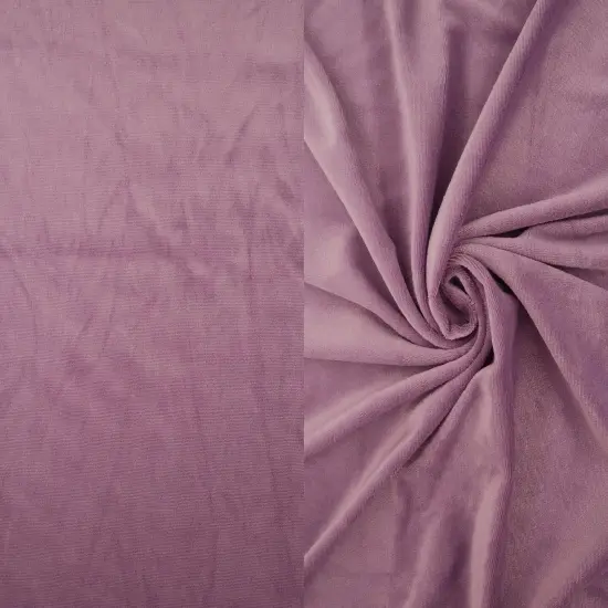 Solid Velour Fabric Soft, Plush & Stretchy 58/60" Wide LAVENDER {1}