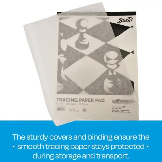 Sax Tracing Paper Pad, 25 lbs, 19 x 24 Inches, White, 50 Sheets {5}