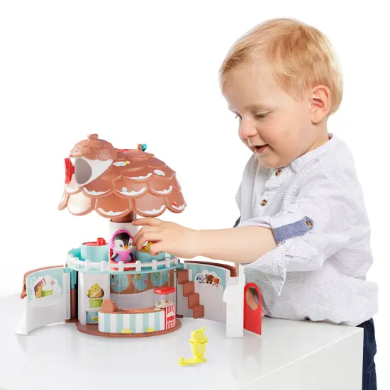 Timber Tots: The Pine Cone Snack Bar - 5pc Dessert Toy Playset, Penguin Animal Figurine, Open & Reveal Treats Shop, Pop-Up Feature, Kids-Toddler 18Mo+ {6}