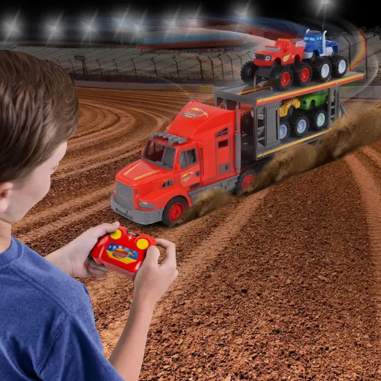 NKOK Blaze And The Monster Machines RC: Transporter With Monster Machines - Nickelodeon, Remote Controlled, 2.4 GHz {5}