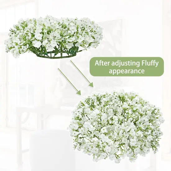 2Pcs Small Artificial Baby Breath Flowers Wreath {2}