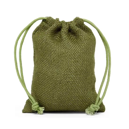 Colored Jute Bag 3" x 5" Bright and Eco-Friendly {2}