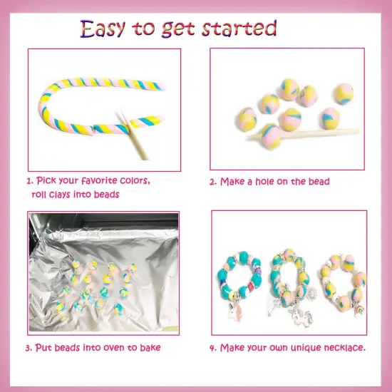 Jewelry Making Craft Kit for Kids Ages 8-12(Multicolor) {4}