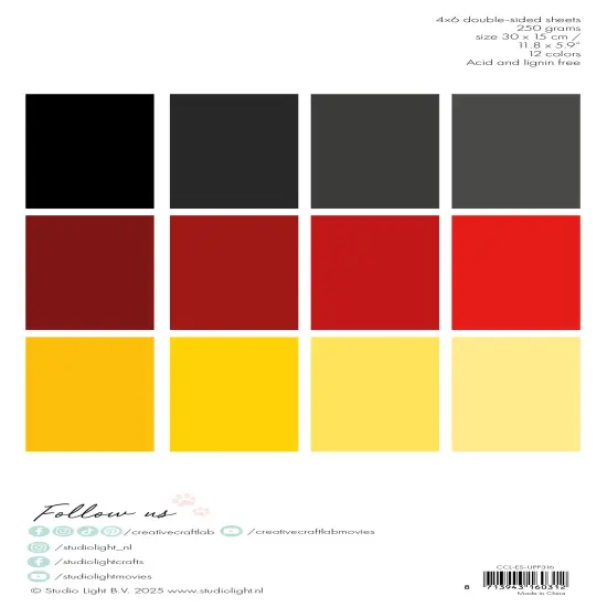 Creative Craftlab Essentials Unicolor Paper Pad 11.8"X5.9"-Bees & Bugs {3}