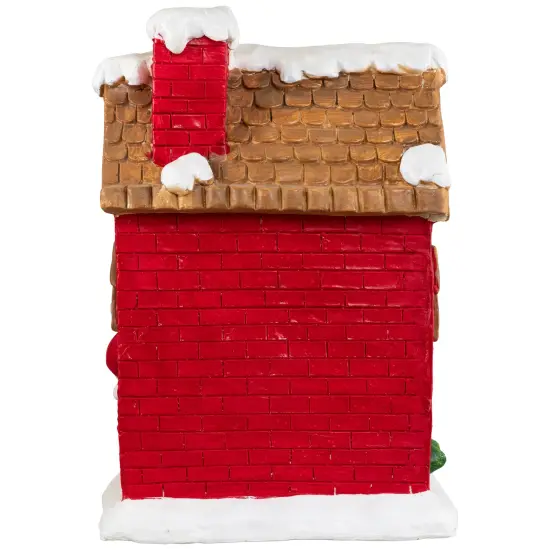 Northlight LED Lighted House with Santa Musical Christmas Decoration - 16" - Red Brown {7}