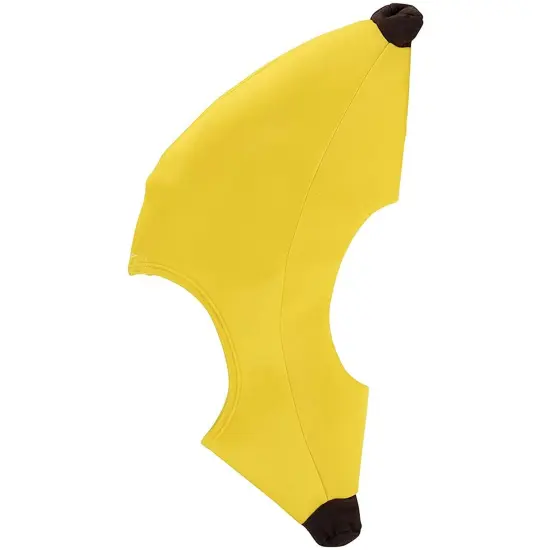 Banana Plush Costume Hat - Funny Head Cover Halloween Dress-Up Accessory, Men, Women, Teens Yellow {3}