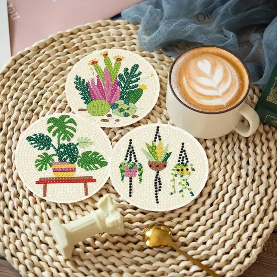 8 Pcs Diamond Art Kits for Adults Coasters {3}