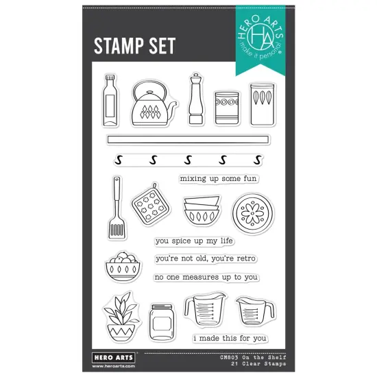 Hero Arts Clear Stamps 4"X6"-On The Shelf {1}