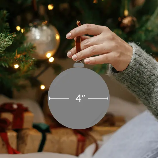 DAK Shatterproof Matte Retro Reflector Christmas Ball Ornaments - 4" (100mm) - Brown - 6ct {5}