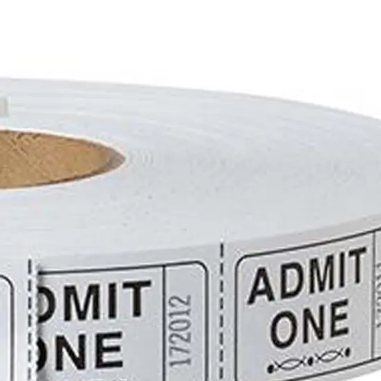 Stock Ticket Admit 1 White 2000 RL {3}