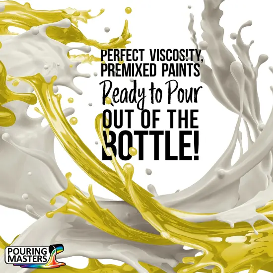 Pouring Masters Lemon Yellow Ready to Pour Acrylic Pouring Paint - Premium 32-Ounce Pre-Mixed Fluid Acrylic Paint - Fluid Art Supplies for Canvas, Wood, Paper, Tile & Rocks {2}