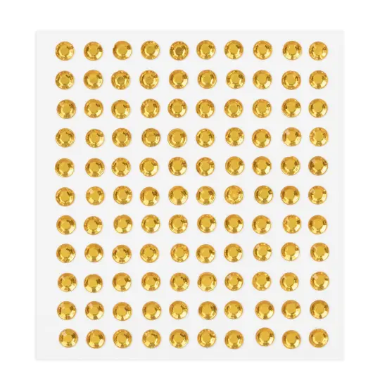 CousinDIY Acrylic Adhesive Gems 6mm-Gold {3}
