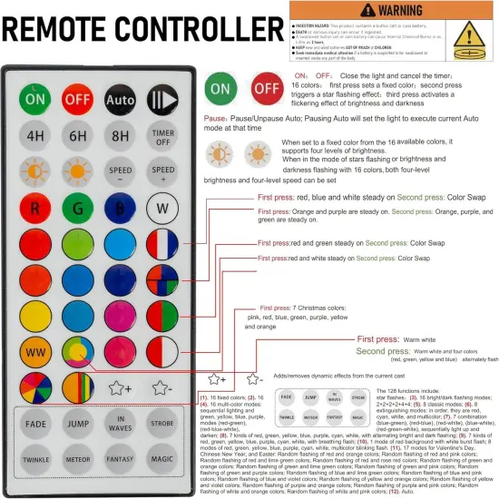 Bright Smart Christmas String Lights, 98FT 300 LED RGB Color Changing String Lights with Remote & App Controlled {5}