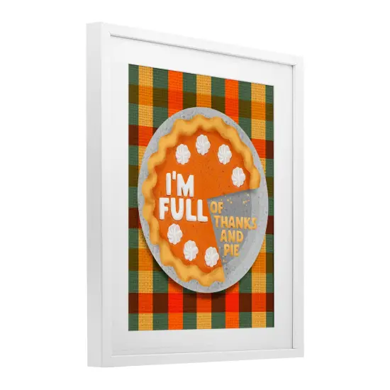 Full Of Thanks And Pie Framed Print Under Glass Art Black {9}