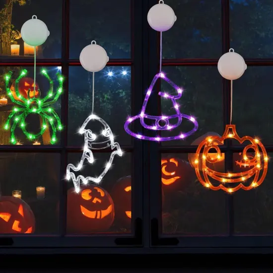 4 Pack Halloween Lights Decorations - Battery Operated {2}