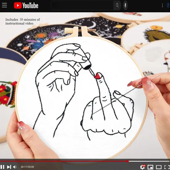 Hand Embroidery Starter Kit for Beginners Adults, Counted Stamped Cross Stitch Kits for Adults Beginners, {3}