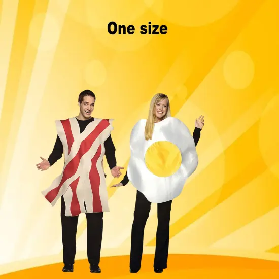 Bacon Egg Couples Costume Set Funny Food Tunics For Halloween {1}