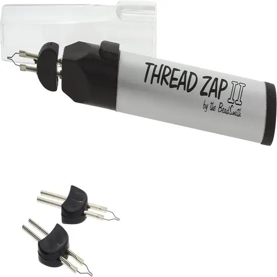 The Beadsmith Thread Zap - 5.25&rdquo; Thread Burner - Plus 2 Pack Replacement Tips Included - Trim, Burn and Melt Thread with one Touch, Ideal for Finishing Bead Weaving and stringing Projects {2}
