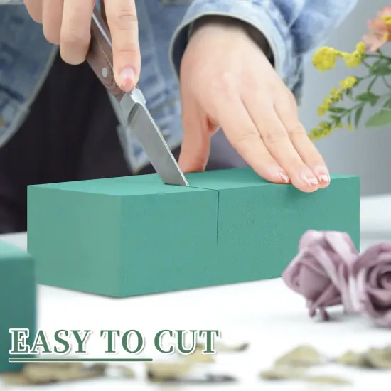 Floral Foams Blocks 4Pcs (7"L x 3.5"W x 2.1''H) Green Wet Dry Flower Foam Bricks Large Florist Plant Foam for Artificial and Fresh Flower Arrangement {3}
