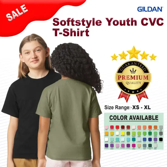 Gildan&reg; Softstyle Youth CVC Crewneck Short Sleeve T-Shirt Dusty rose {2}