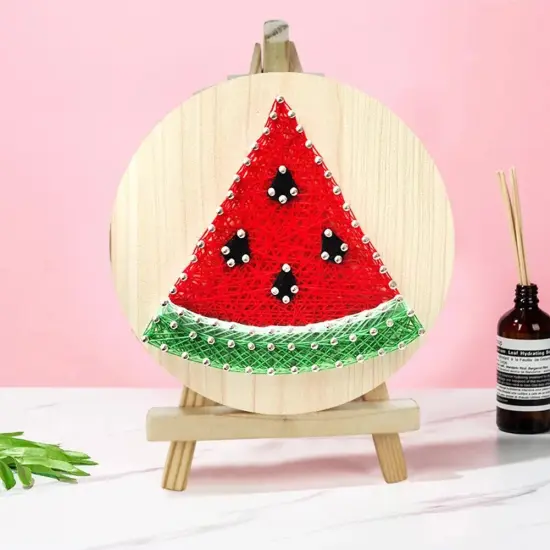 Watermelon Slice String Art Kit with Stand. Simple Decorative DIY String Art Craft Kit M1-4 DHAA28335 {1}