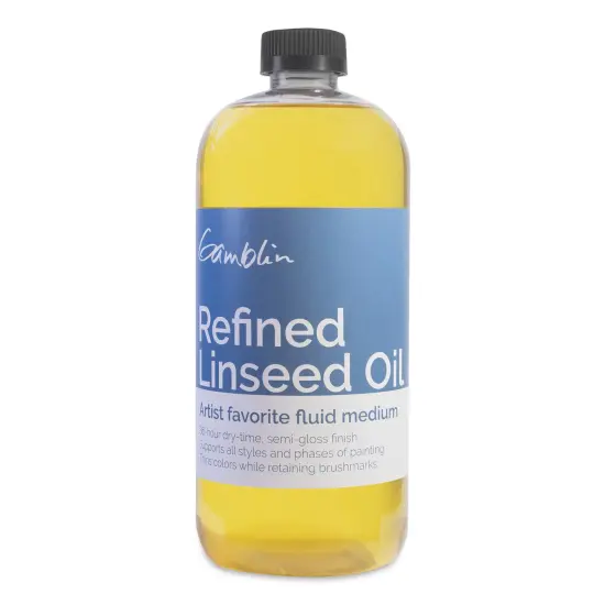 Gamblin Refined Linseed Oil - 33.8 oz bottle {1}