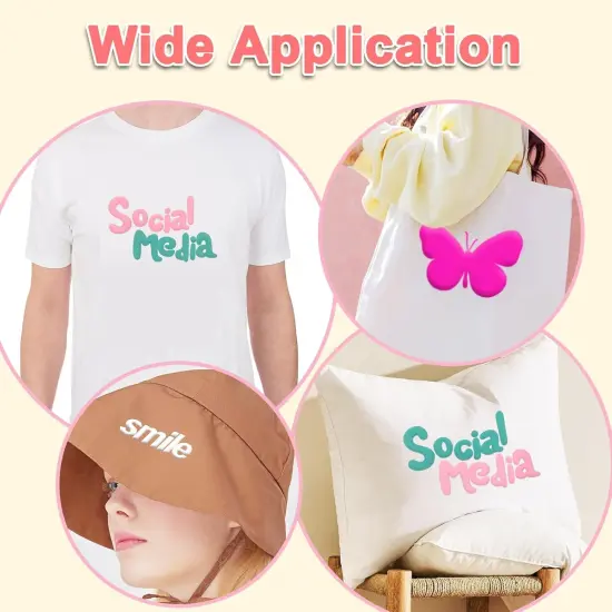 12Pcs -Puff Vinyl Heat Transfer 12x10Inch, Puff Vinyl Heat Transfer for Tshirts {5}