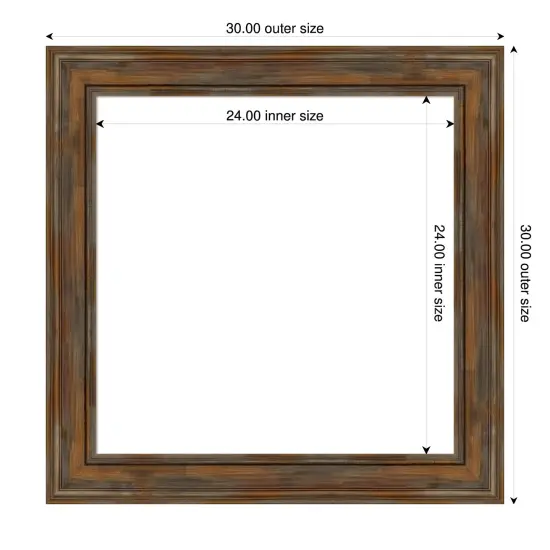 Alexandria Framed Dry Erase Magnetic Board Rustic Brown {4}
