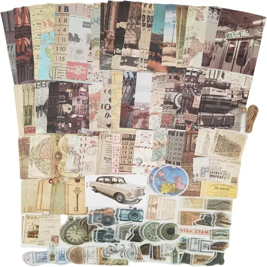 Vintage Journaling Scrapbooking Supplies Scrapbook Sticker Paper (Olden Days) {1}