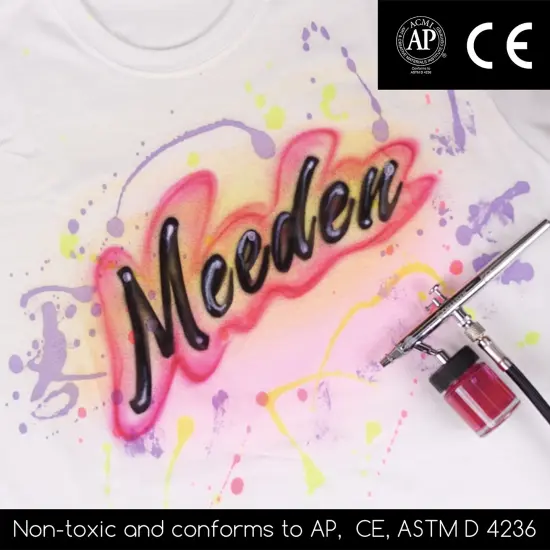 MEEDEN Acrylic Airbrush Paint for Model: 60 Colors x 30ml/1oz Air Brush Spray Paint Set Including Fluorescent and Metallic Colors {5}