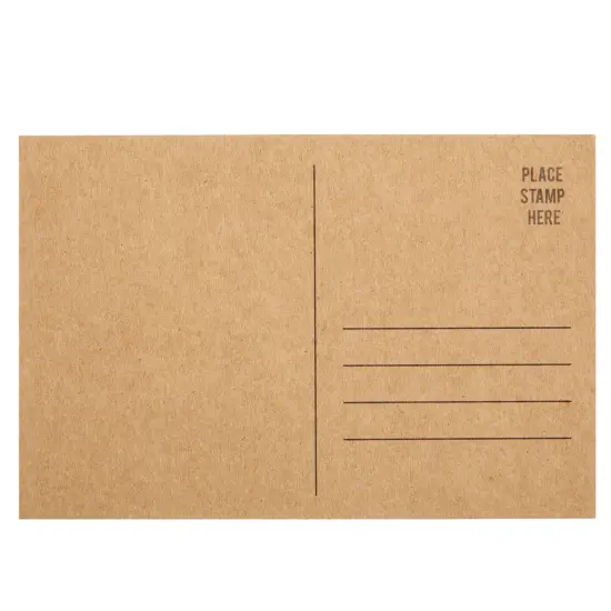 100 Pack Bulk Kraft Paper Blank Postcards for Mailing, Wedding, DIY Arts and Crafts, 350gsm (4 x 6 In) {6}