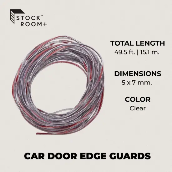 Car Door Bumper Edge Guard, U Channel Automotive Trim Clear Edge Protector (49.5 ft) {3}
