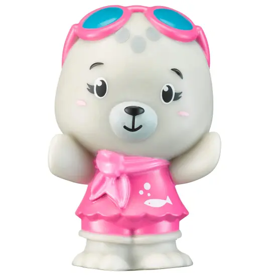 Timber Tots: Camper Van - 3pc Travel Vehicle & Character Playset, Seal Animal Figurine, Open & Reveal, Carry Handle Nature, Toy, Kids & Toddlers 18Mo+ {6}