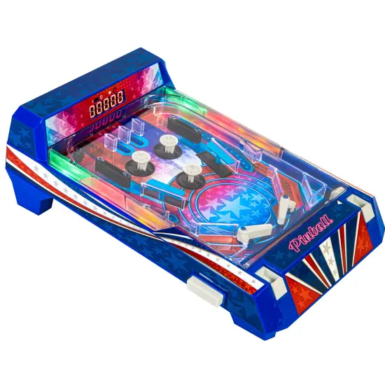 Retro Arcade Electronic: Pinball - Tabletop Game, Vibrating Bumpers, LED Lights, Sound Effects, 1 Player, Ages 6+ {5}