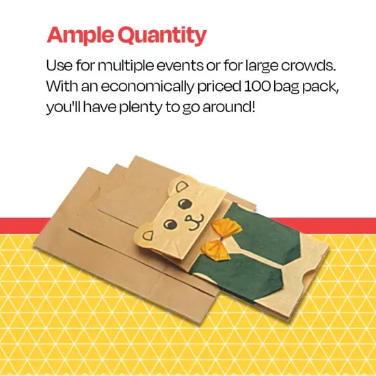 School Smart Flat Bottom Paper Bag, 13 x 6-1/2 x 4 Inches, Brown, Pack of 100 {5}