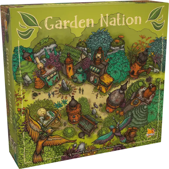 Garden Nation - War and Building Board Game, Bombyx, Ages 10+, 2-4 Players, 60 Min {1}
