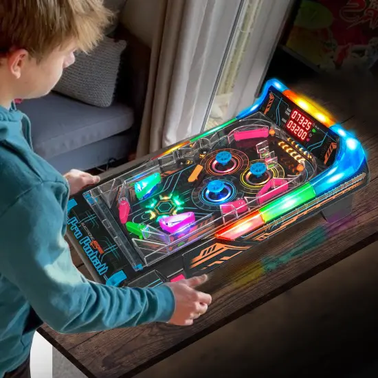 Ambassador Games: Electronic Arcade Pro Pinball - Light & Sound Tabletop Game, Dual LED Scoreboard, 10 Professional-Grade Features, Adults Kids Age 6+ {5}