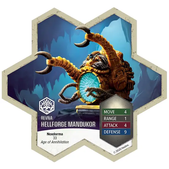 Renegade Games: Heroscape: Rising Tide &ndash; Hellforge Mandukor Army Expansion - 1 Fully Assembled Unpainted Miniature & Army Card, Game Add-On's {6}