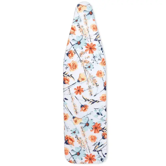 Ironing Board Cover with Floral Print Padding, Drawstring, Standard Size (15 x 54 in) Multicolor {1}
