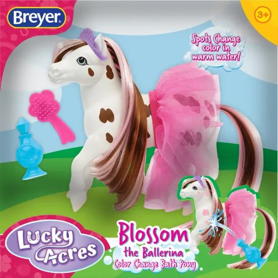 Breyer Color Changing Bath Toy, Blossum The Ballerina Horse, Brown/ White with Surprise Pink Markings {7}